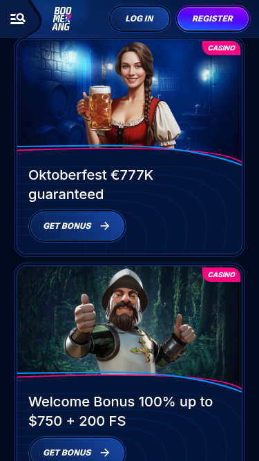 Boomerang Bet Casino Mobile Promotions
