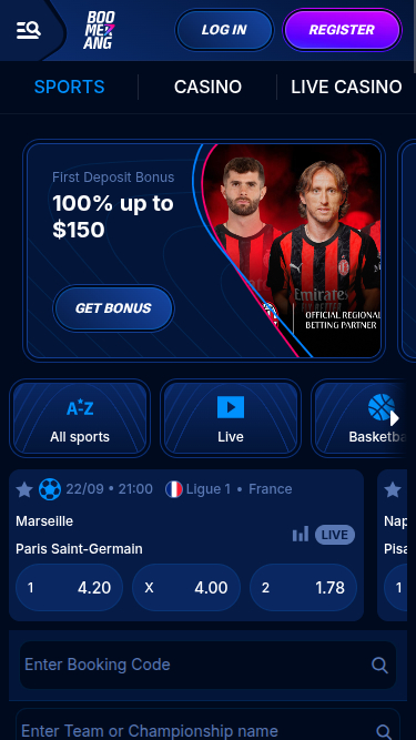 Boomerang Bet Casino Mobile Sports
