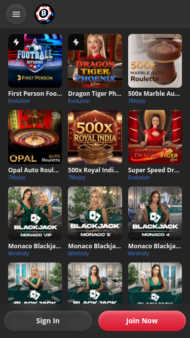BruceBet Casino Mobile Live Dealer