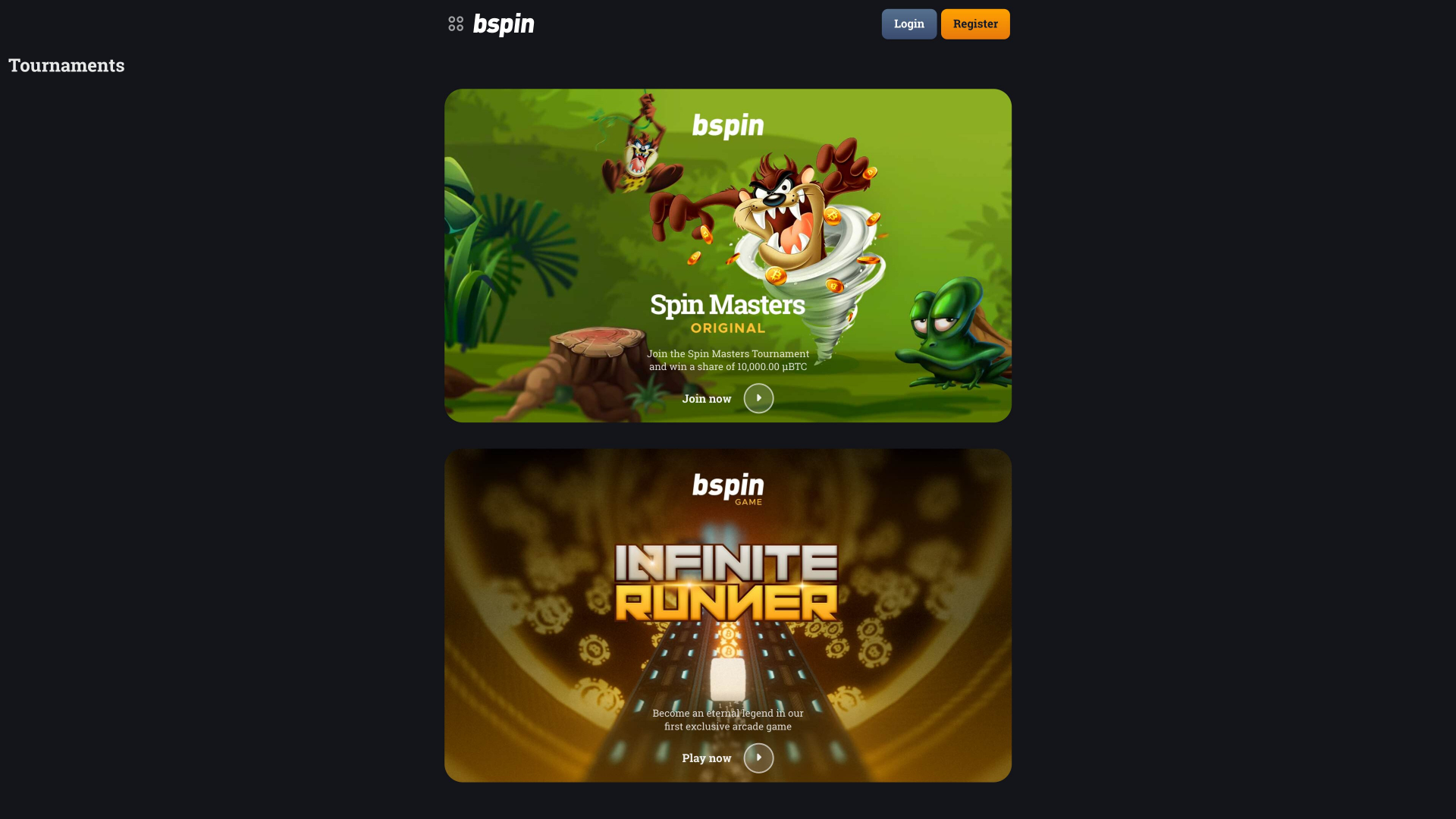 Bspin.io Casino Desktop Tournaments