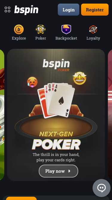 Bspin.io Casino Mobile Homepage