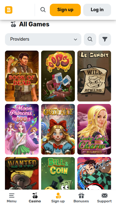 Bulletz Casino Mobile Games