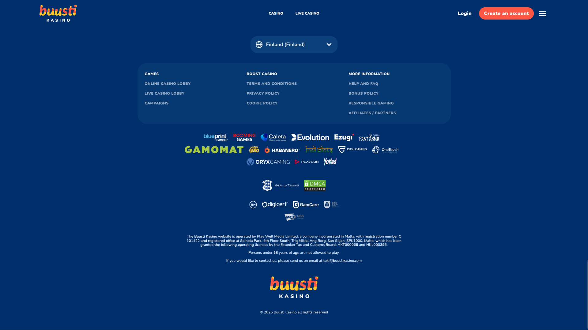 Buusti Kasino Desktop Game Developers