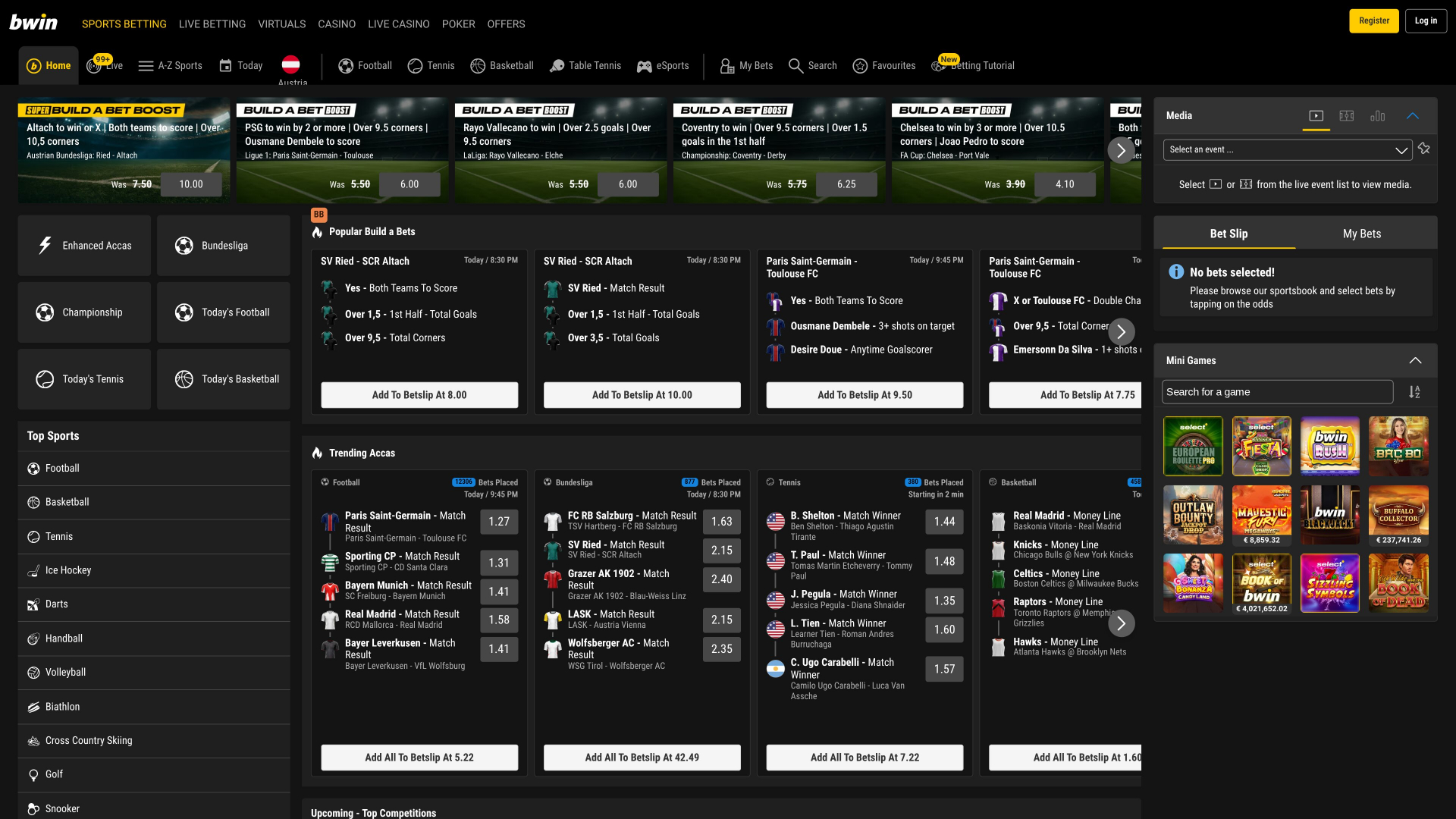Bwin Casino Desktop Sports