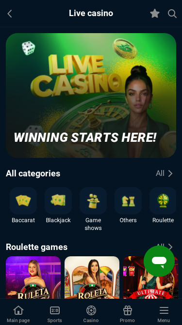 Calitoro Casino Mobile Live Dealer