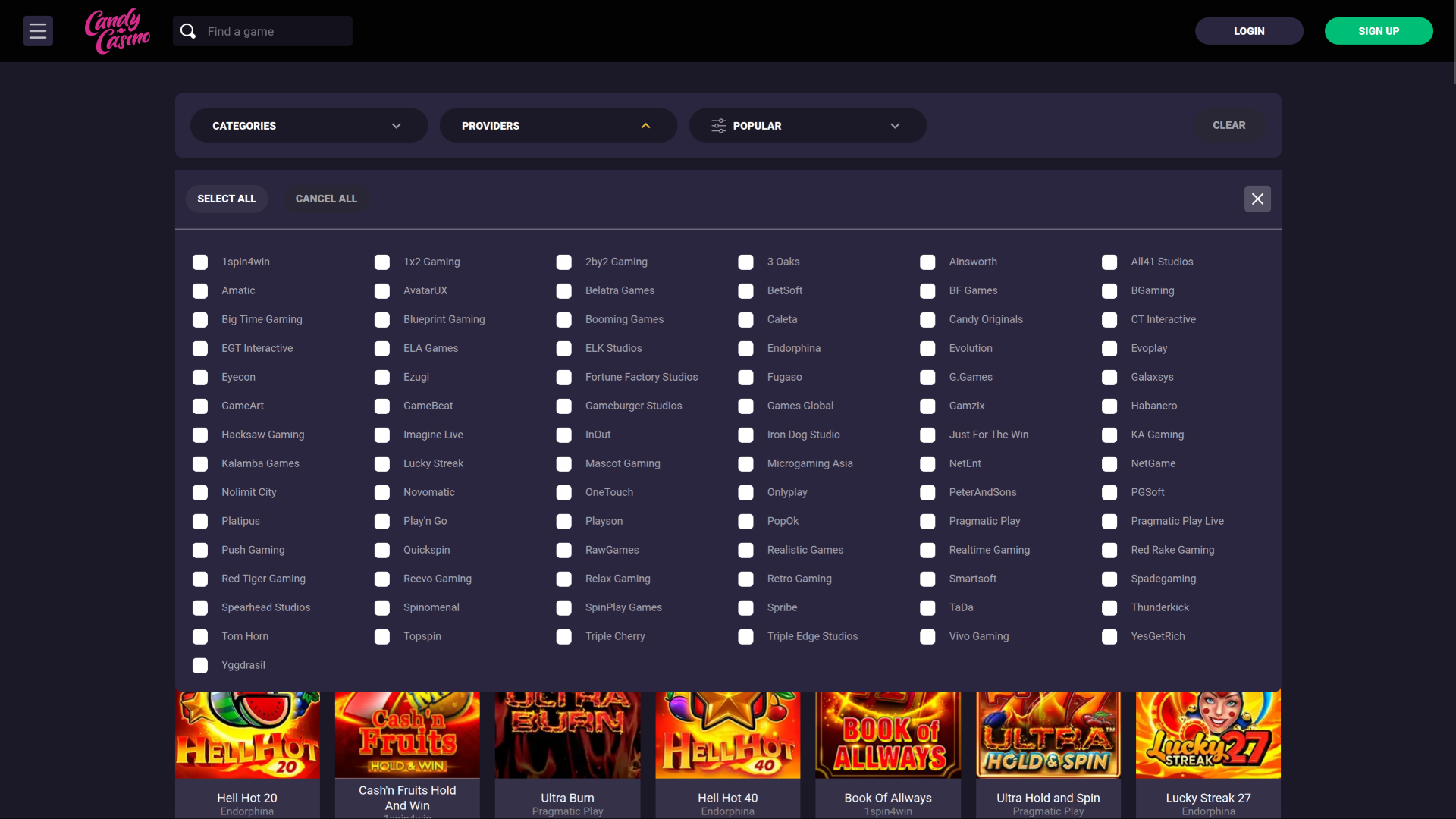 Candy Casino Desktop Game Developers