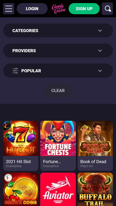 Candy Casino Mobile Games