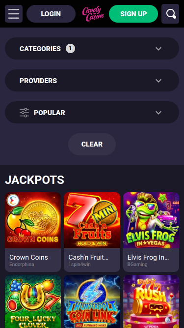 Candy Casino Mobile Jackpot