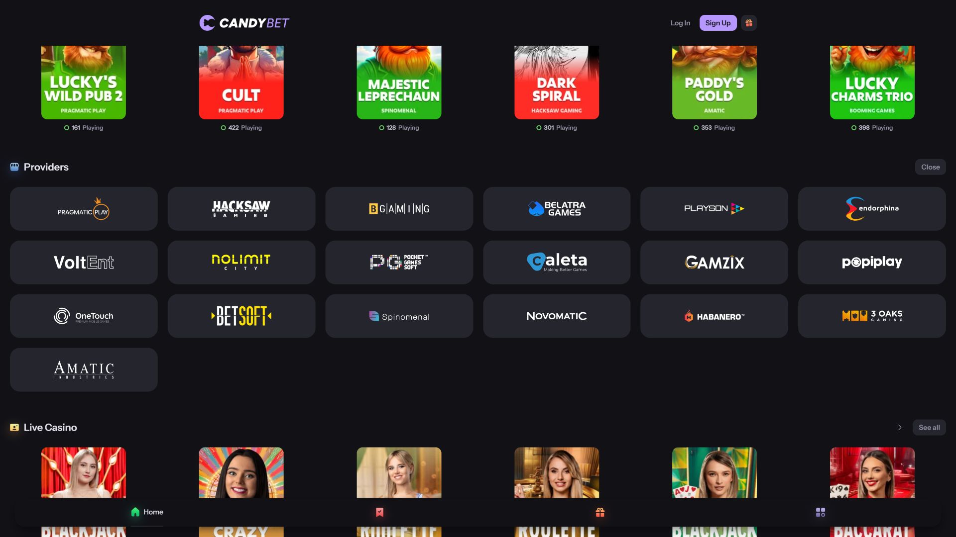 CandyBet Casino Desktop Game Developers