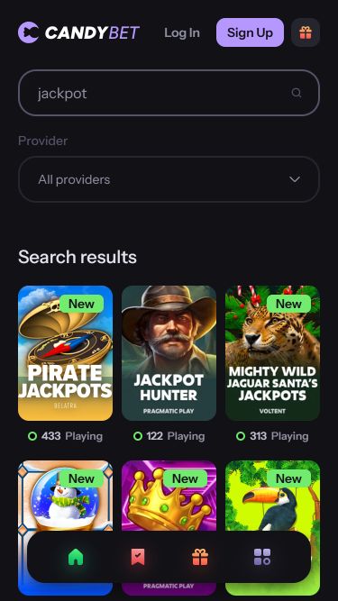 CandyBet Casino Mobile Jackpot