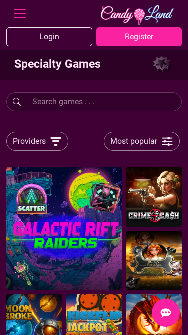 CandyLand Casino Mobile Specialty Games