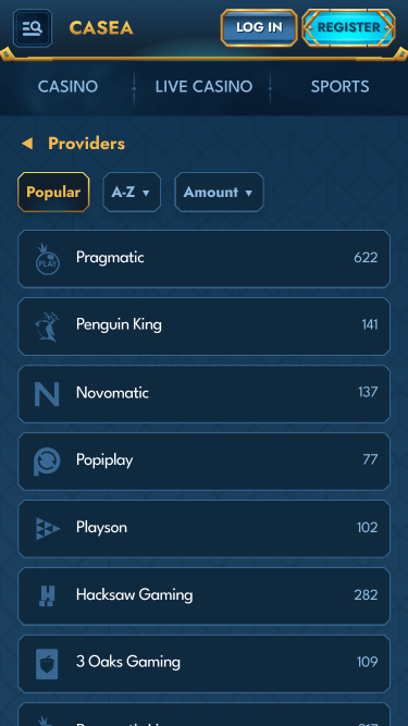 Casea Casino Game Developers