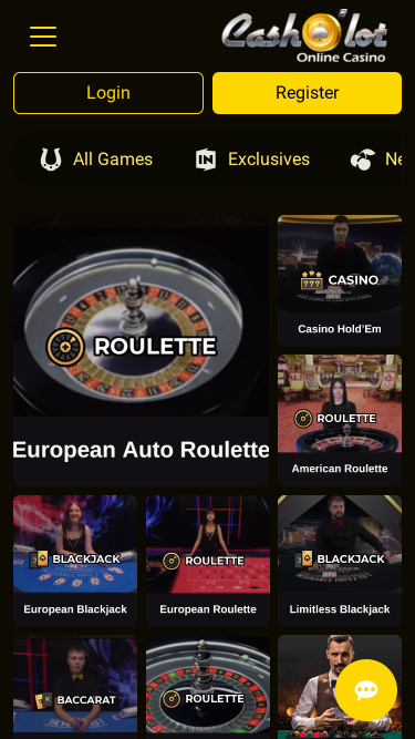 Cash o Lot Casino Mobile Live Dealer