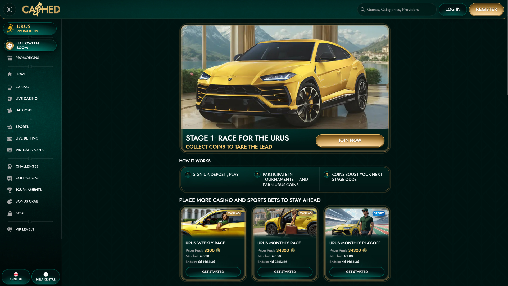 Cashed Casino Desktop Promotions