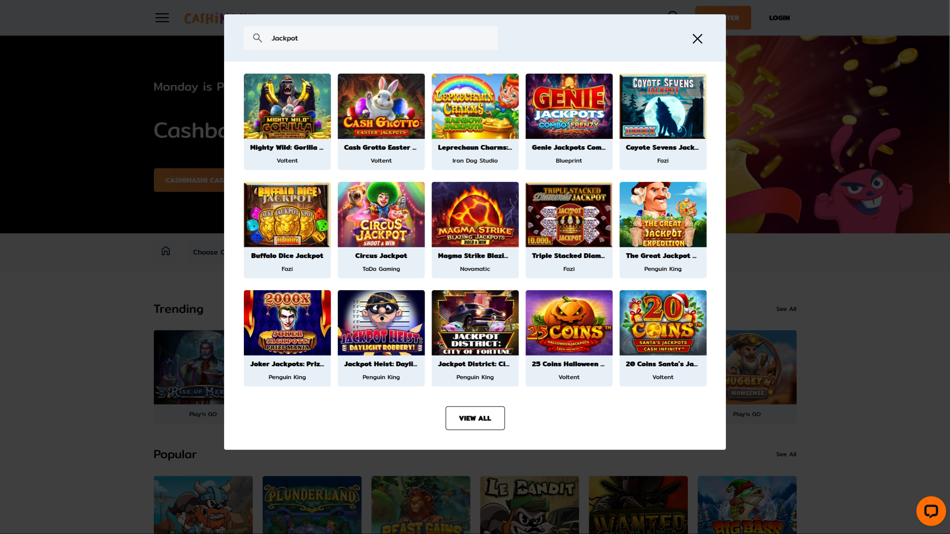 Cashimashi Casino Desktop Jackpot