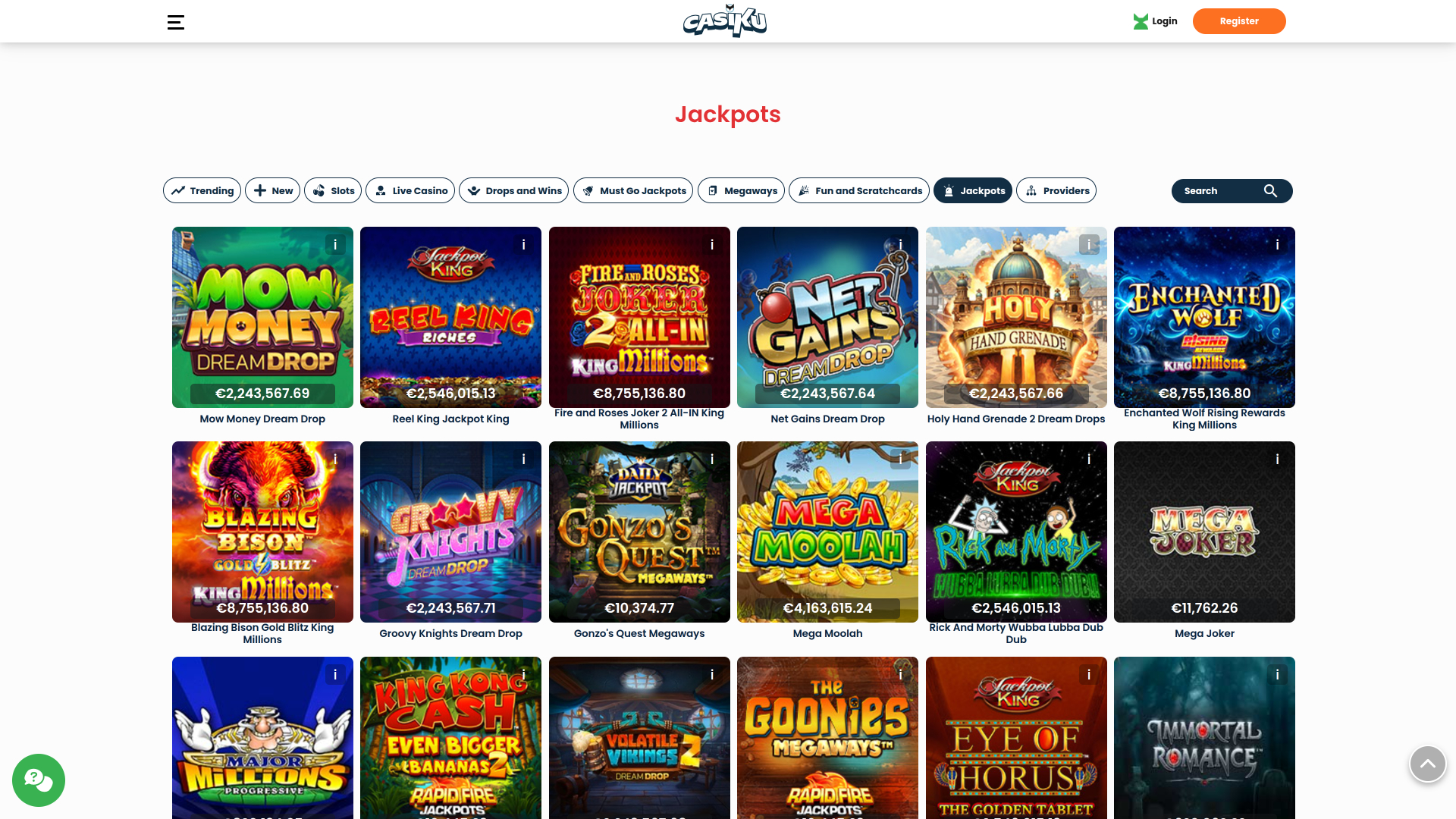 Casiku Casino Desktop Jackpot