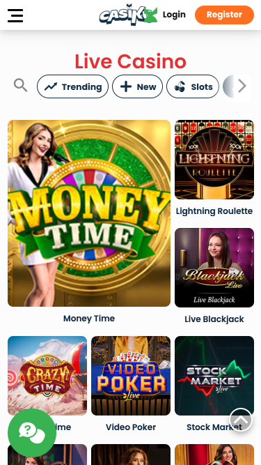 Casiku Casino Mobile Live Dealer