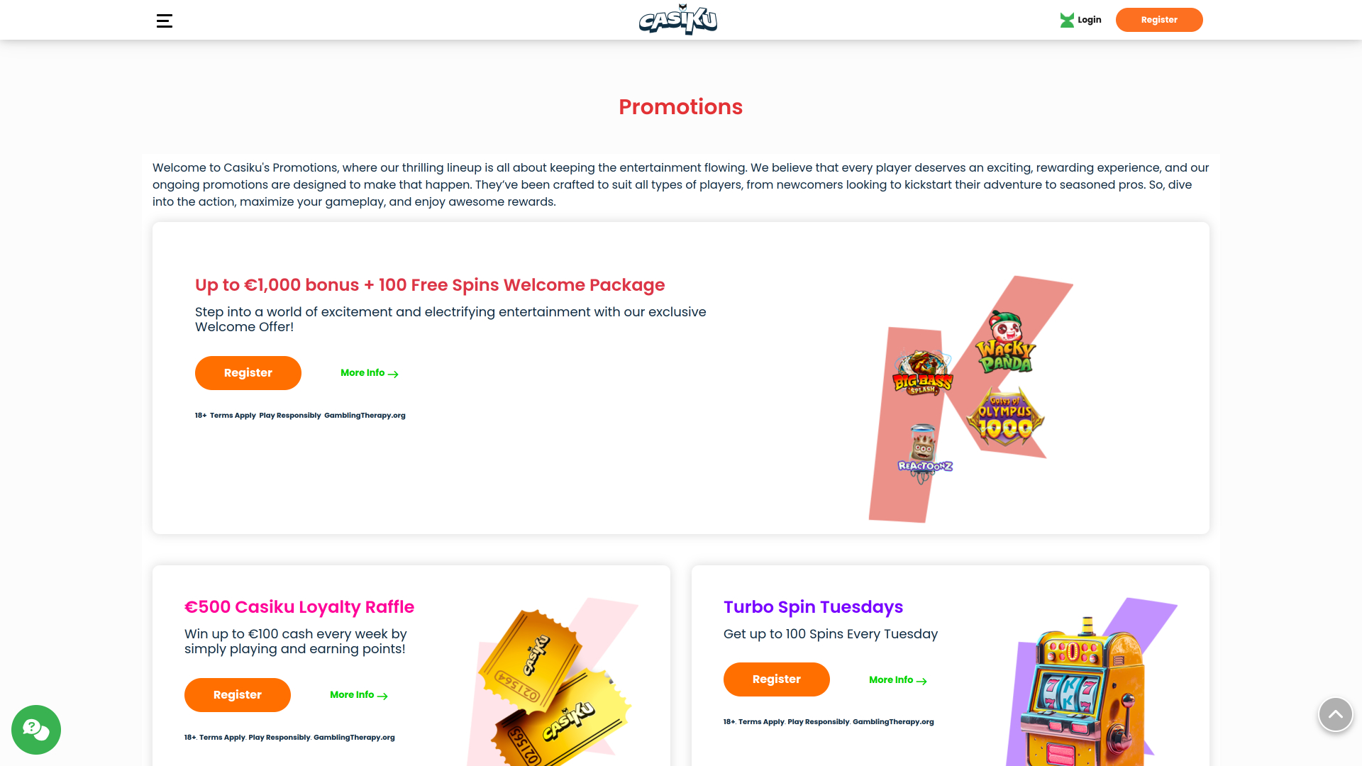 Casiku Casino Desktop Promotions