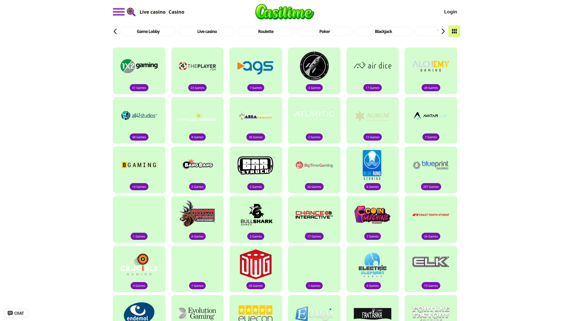 Casilime Casino Desktop Game Developer