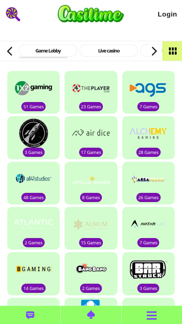 Casilime Casino Mobile Game Developers