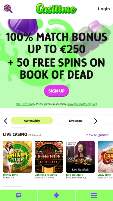 Casilime Casino Mobile Games