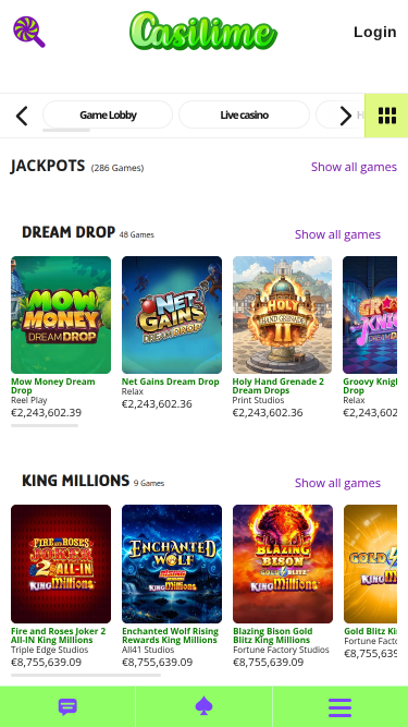 Casilime Casino Mobile Jackpot