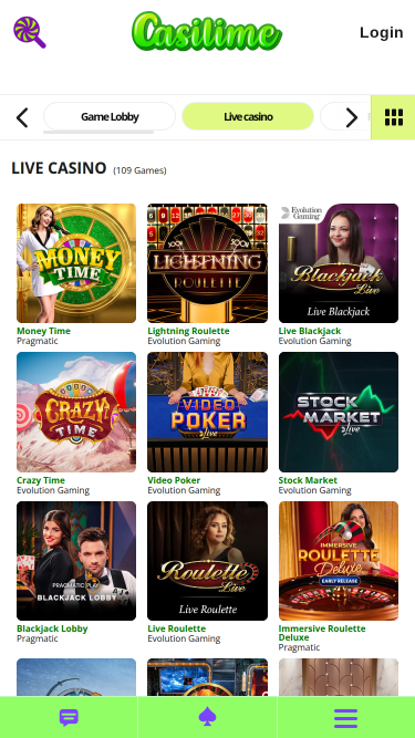 Casilime Casino Mobile Live Dealer