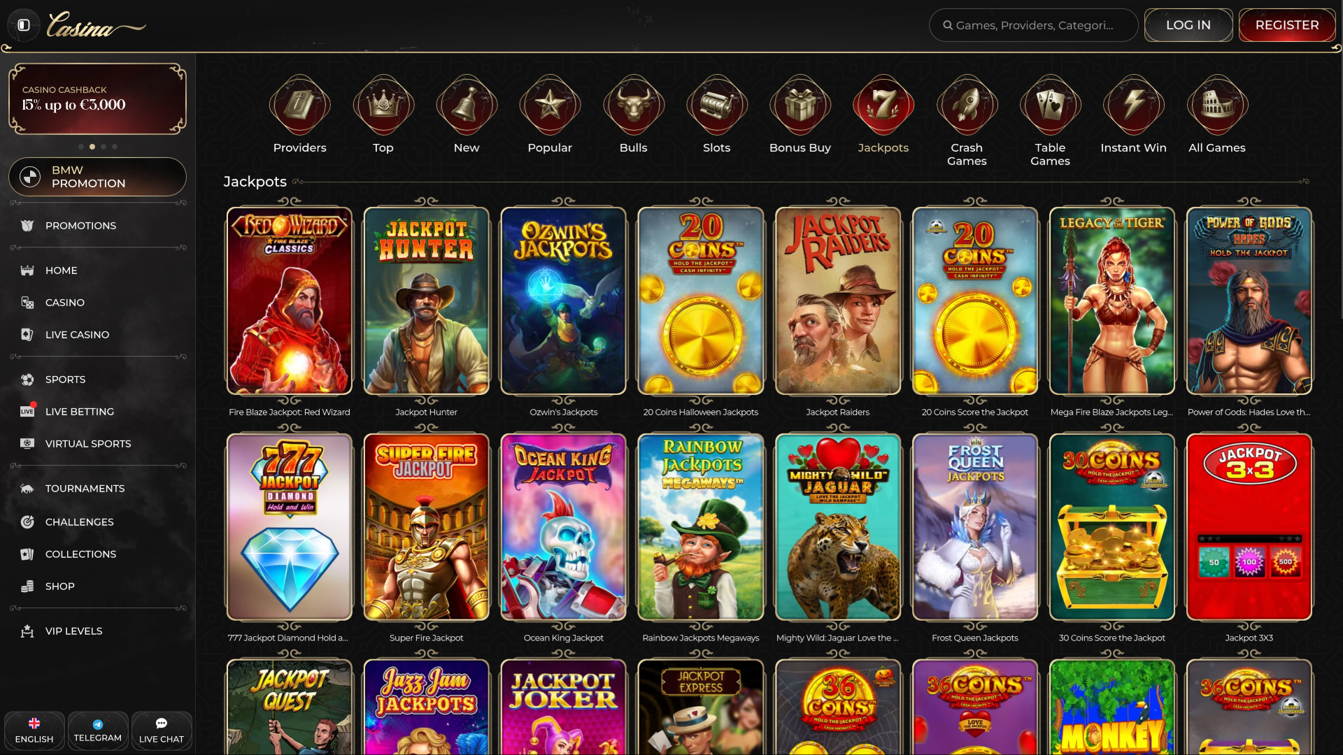 Casina Casino Desktop Jackpot