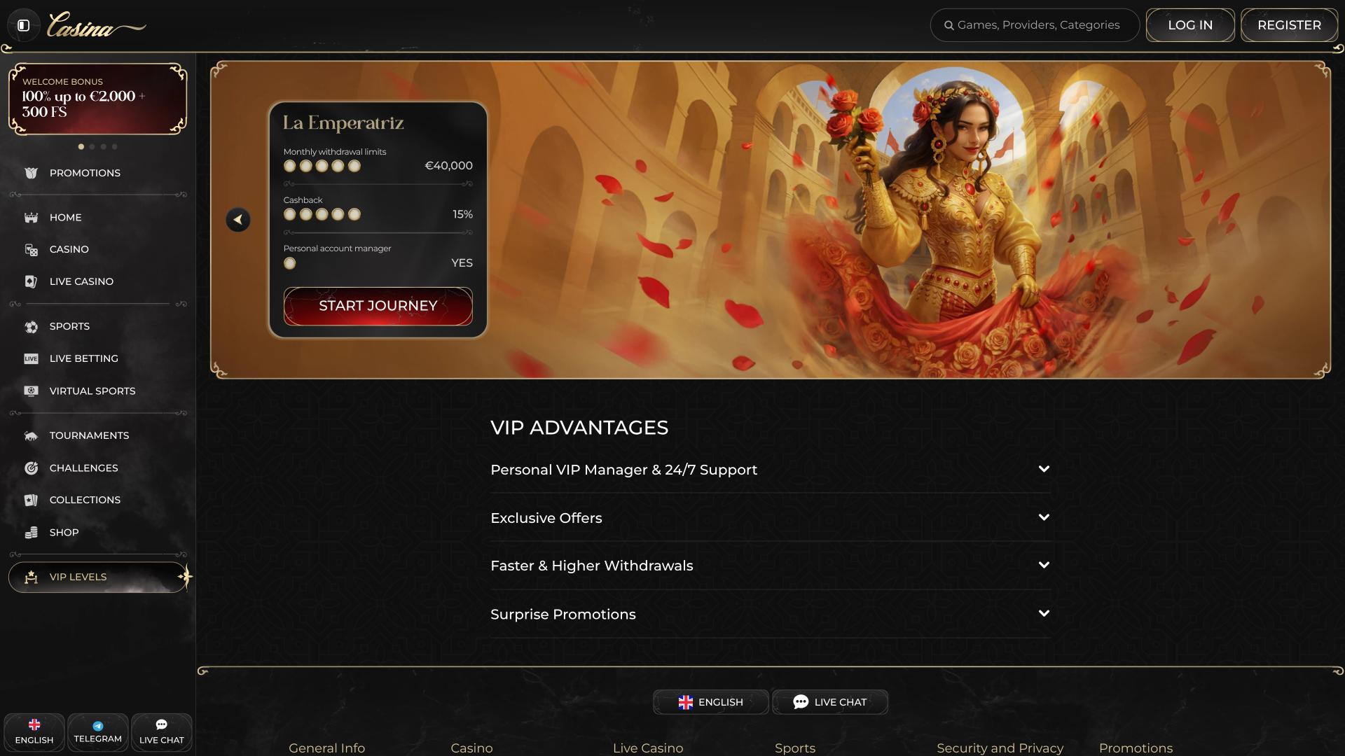 Casina Casino VIP Program