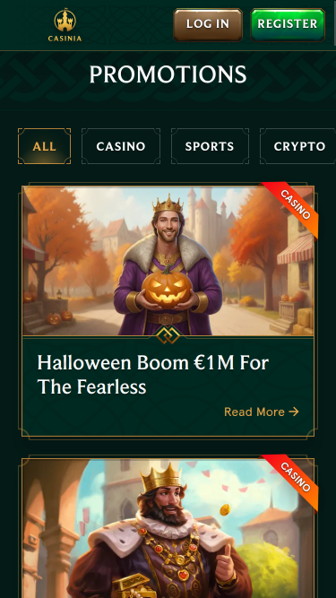 Casinia Casino Mobile Promotions
