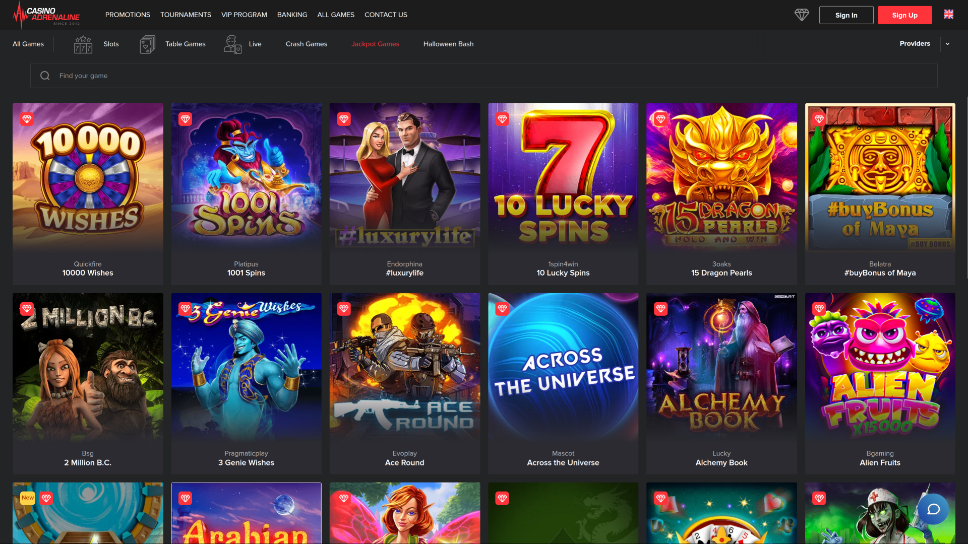 Casino Adrenaline Desktop Jackpot