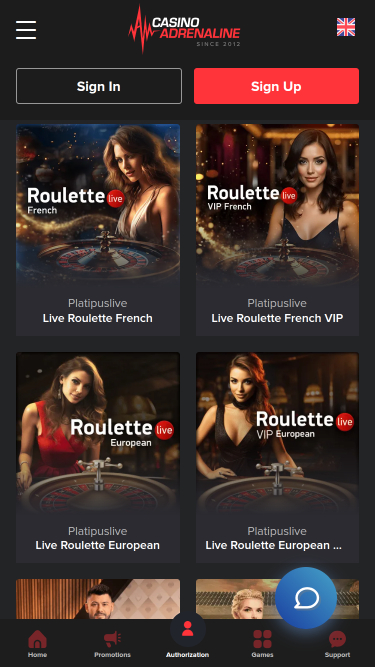 Casino Adrenaline Mobile Live Dealer