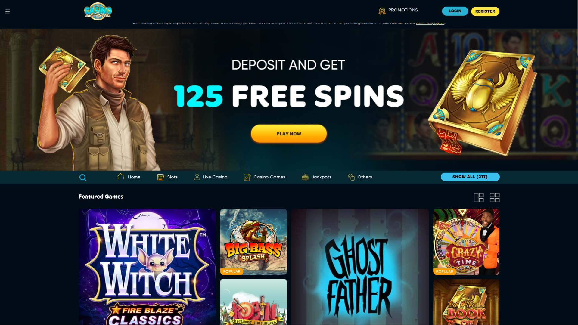 Casino And Friends Desktop Homepage