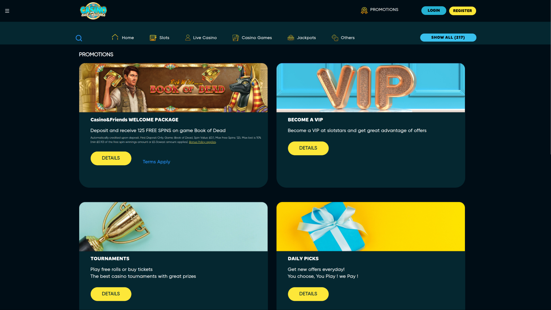 Casino And Friends Desktop Promotions