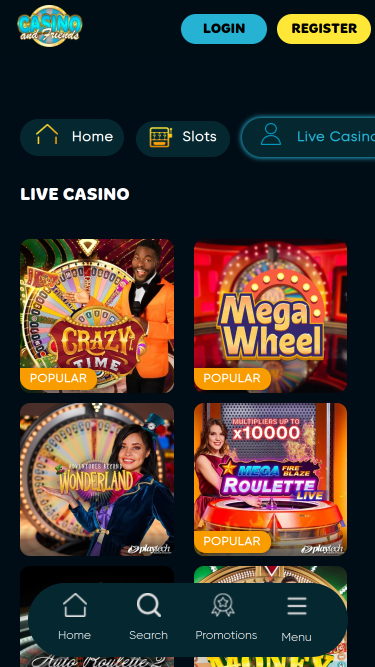Casino And Friends Mobile Live Dealer