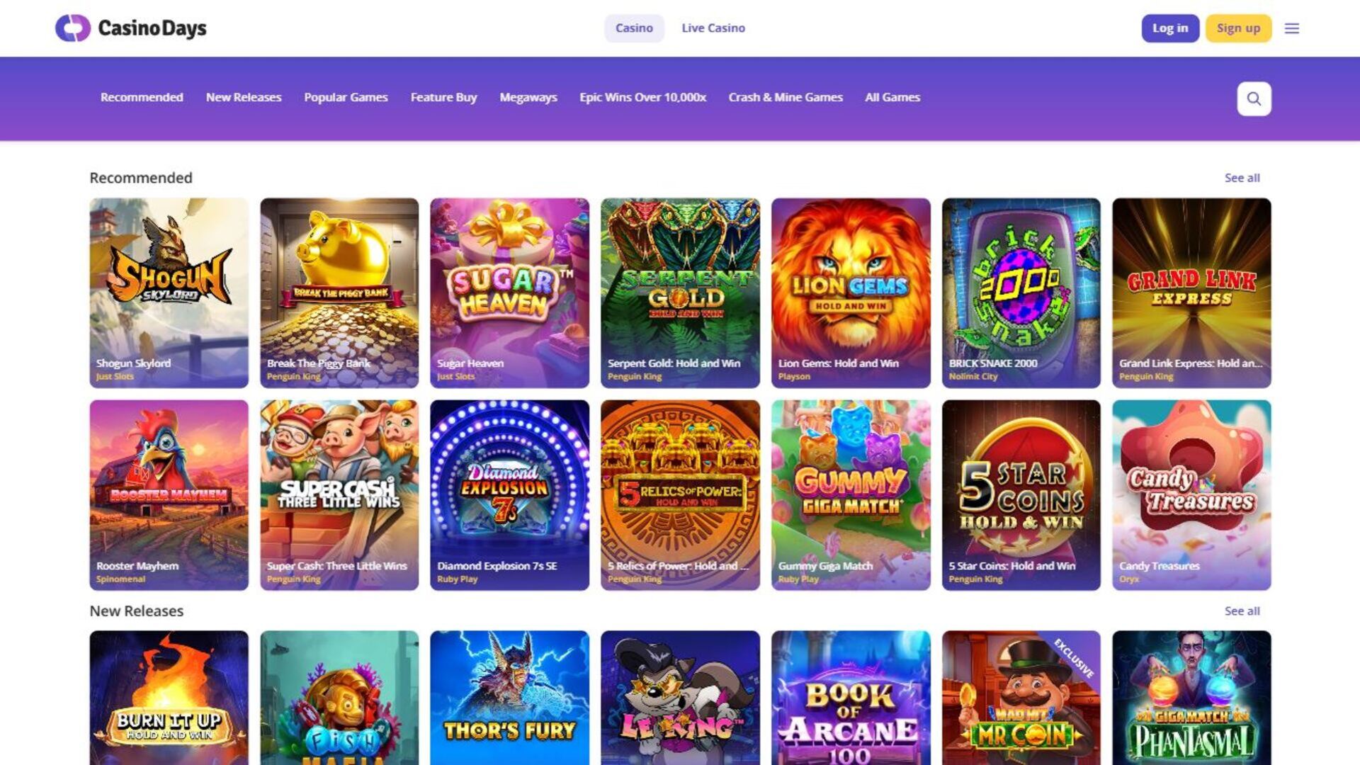 Casino Days Desktop Games