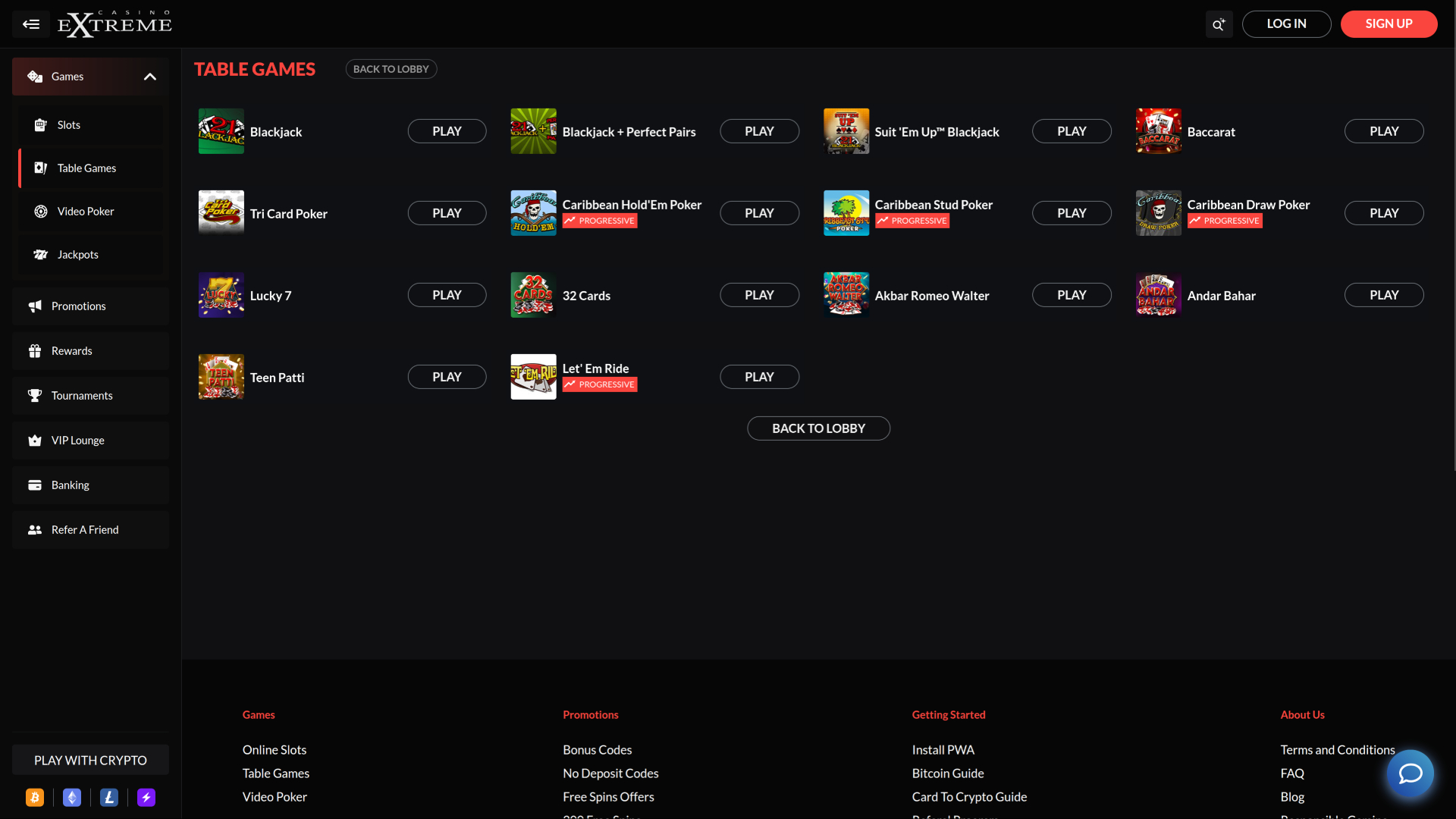 Casino Extreme Desktop Table Games