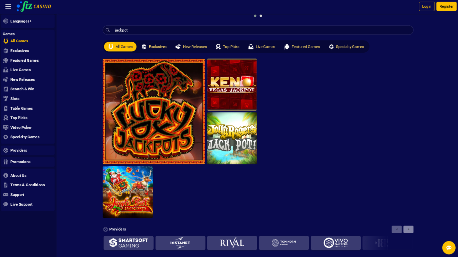 Casino Fiz Desktop Jackpot