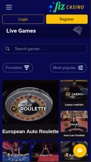 Casino Fiz Mobile Live Dealer