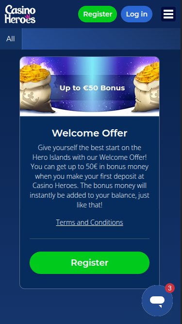 Casino Heroes Mobile Promotions