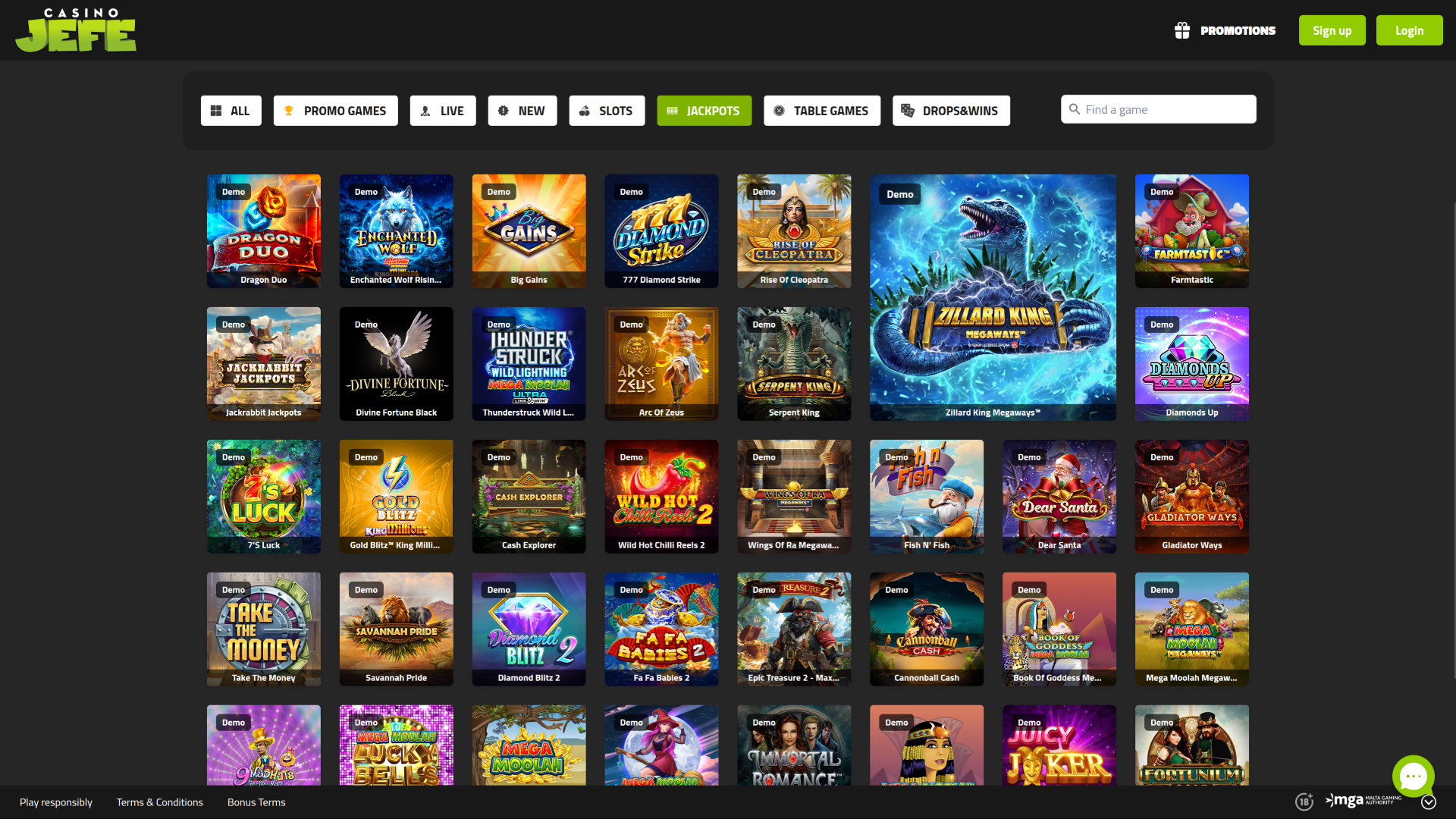 Casino JEFE Desktop Jackpot