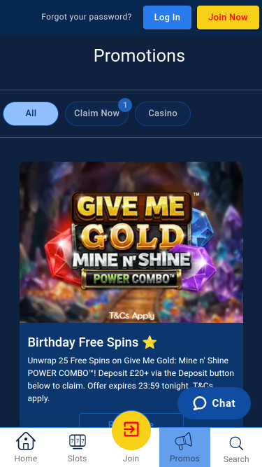 Casino of Dreams Mobile Promotions