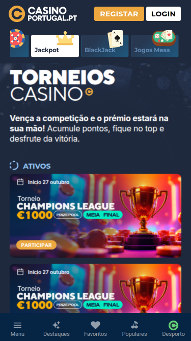 Casino Portugal Mobile Tournaments