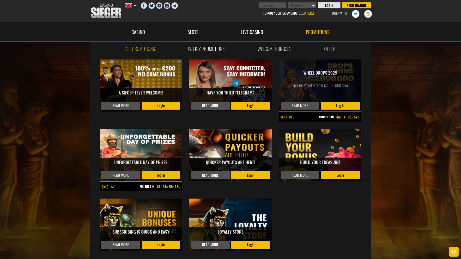 Casino Sieger Desktop Promotions