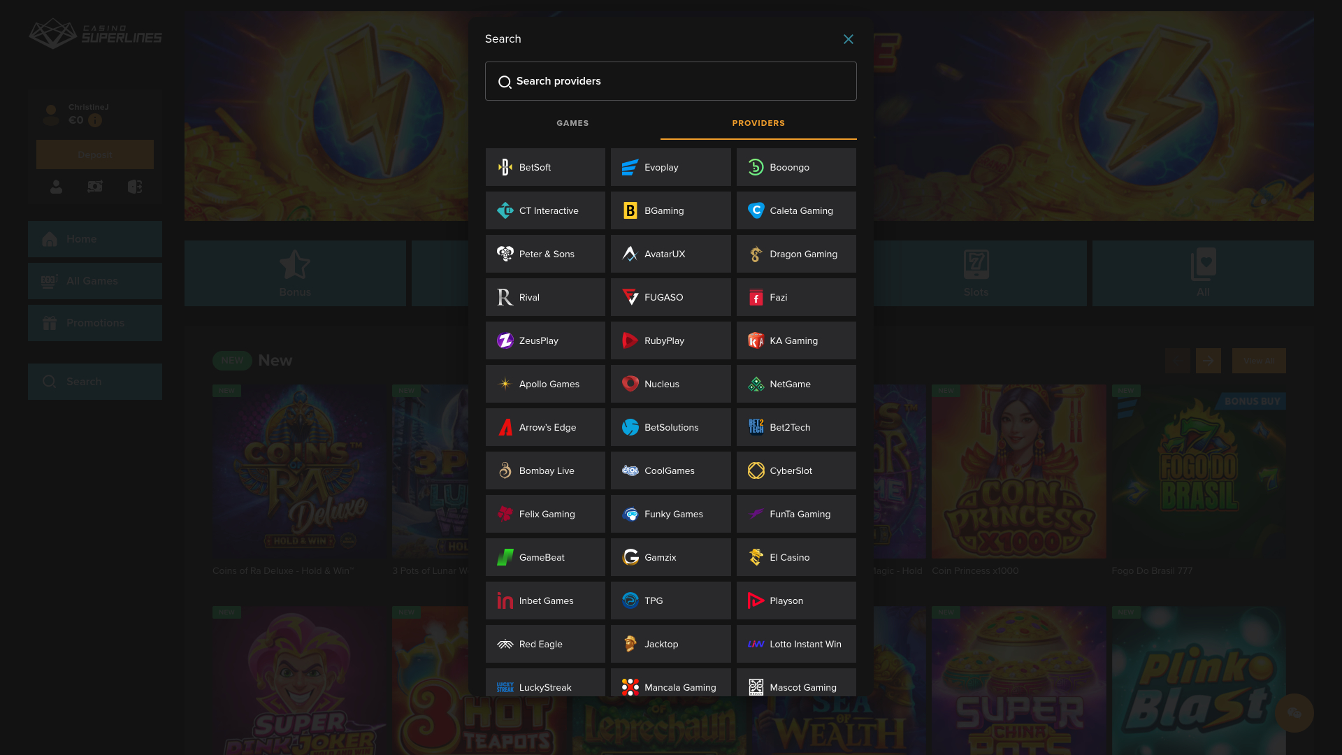 Casino Superlines Desktop Game Developers