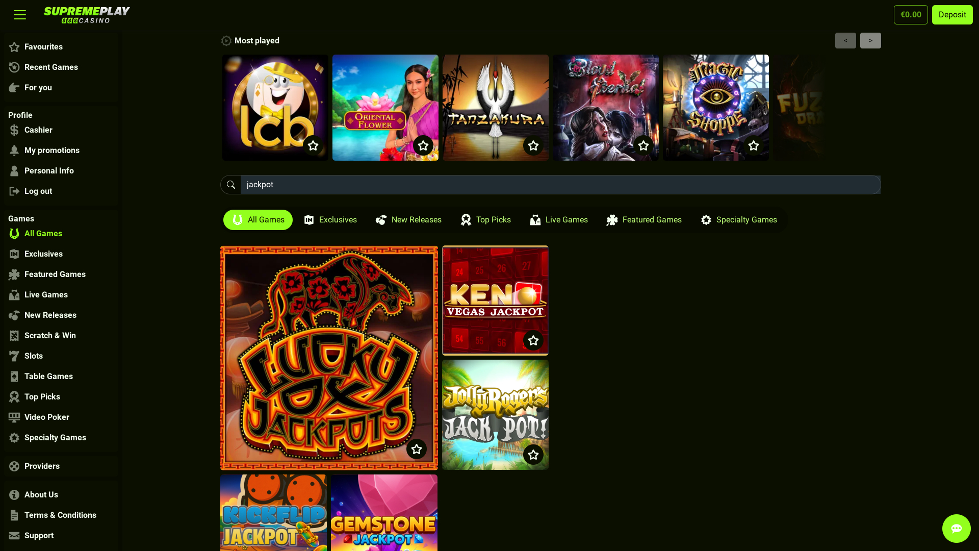 Casino Supreme Play Desktop Jackpot