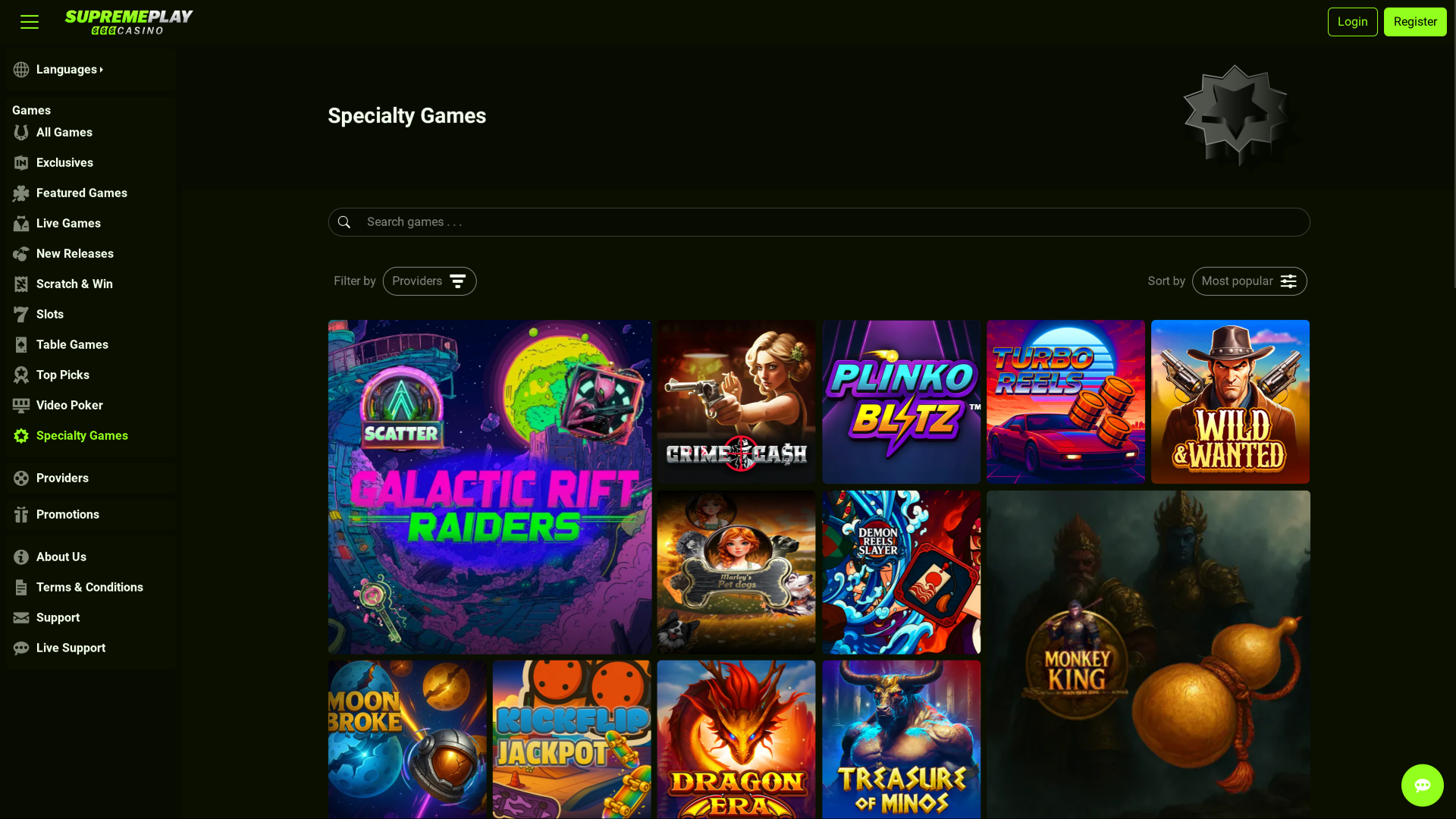Casino Supreme Play Desktop Specialty Games