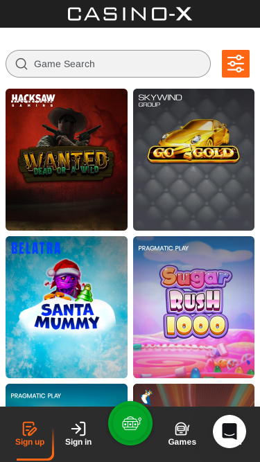 Casino X Mobile Games
