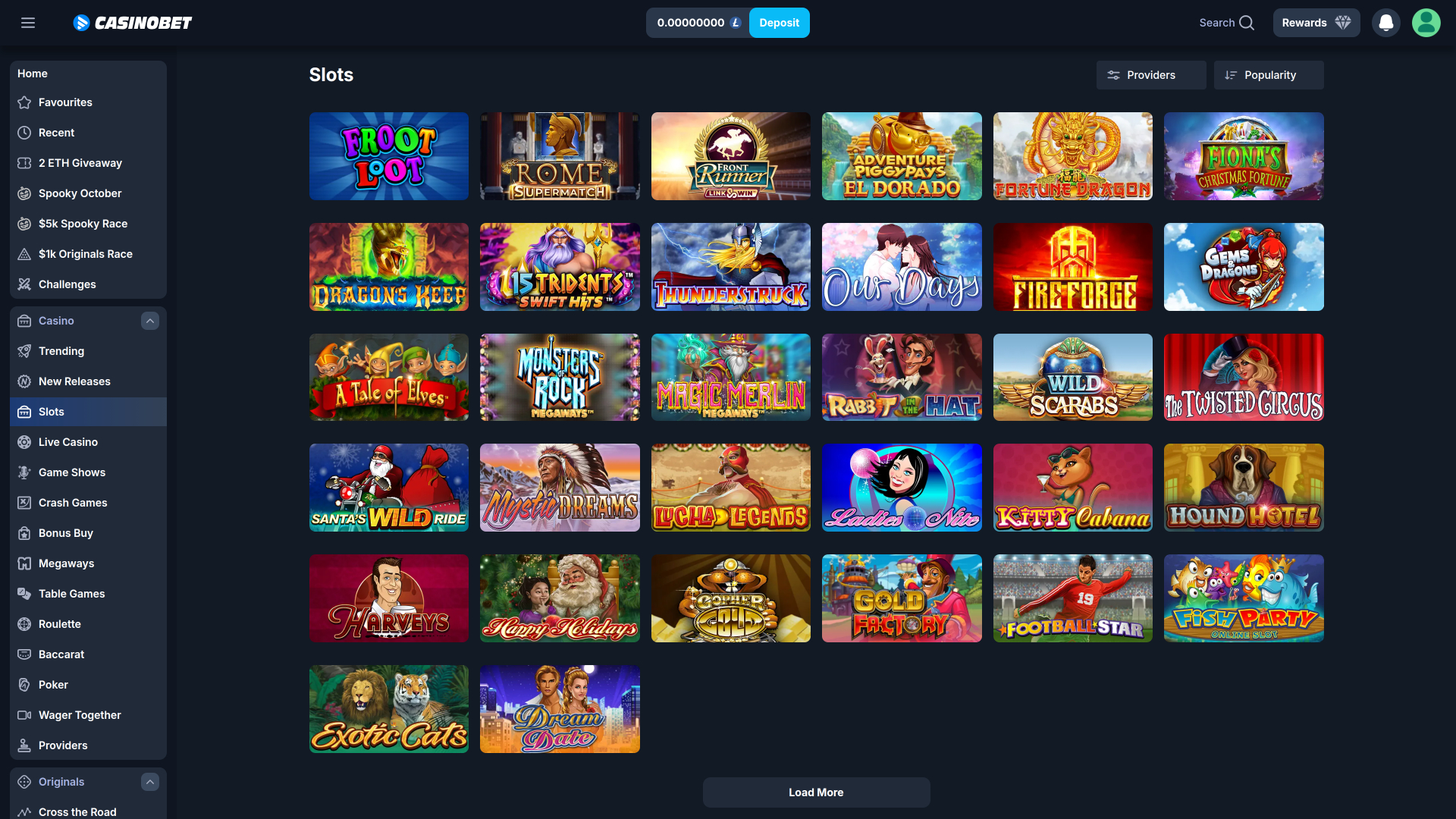 Casinobet Desktop Games