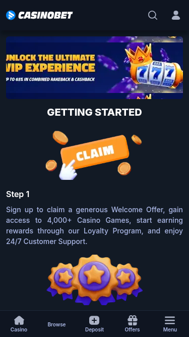 CasinoBet Mobile VIP Program